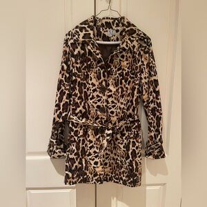 Leopard trench coat